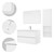 Set de mobilier de baie 4 piese alb din MDF ML-Design
