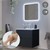 Bathroom furniture set 3-piece white/grey made of MDF ML-Design