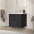 Juego de muebles de baño de 2 piezas con armario bajo y lavabo gris en MDF ML-Design