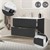 Bathroom furniture set 2-piece with base cabinet and washbasin gray made of MDF ML-Design