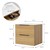 Bathroom furniture set 2-piece with vanity unit and washbasin brown in MDF ML-Design