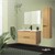 Bathroom mirror 90x60 cm white glass frameless ML-Design