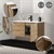 Ensemble de meubles de salle de bains 3 pièces brun en MDF ML-Design