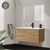 Bathroom furniture set 3-piece brown made of MDF ML-Design