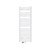 Radiateur de salle de bains 500x1500 mm blanc, courbé, sol Garniture de raccordement