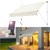 Clamp awning with 7m LED solar light chain 250x120 cm beige ML-Design