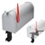 Briefkasten US Mailbox inkl. Wandhalterung Grau aus Aluminium ML-Design