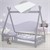 Kinderbett mit Rausfallschutz und Lattenrost inkl. Matratze 80x160 cm Hellgrau aus Kiefernholz ML-Design