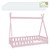 Crib with fall out protection and slatted frame 80x160 cm pink pine ML design