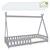 Crib with fall out protection and slatted frame 90x200 cm Light gray pine ML design