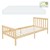 Bedstead with slatted frame 90x200 cm natural pine wood ML design