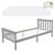 Detská postel s lamelovým roštom 90x200 cm Svetlosivé borovicové drevo ML-Design