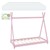 Crib teepee with slatted frame 80x160 cm pink wood ML design