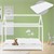 Kinderbett mit Dach und Lattenrost inkl. Matratze 80x160 cm Weiß aus Kiefernholz ML-Design