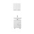 Conjunto de móveis de casa de banho em madeira branca com 2 peças Design ML