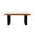 Table basse en bois de manguier massif avec pieds en acier