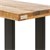 WOMO-DESIGN console table black/natural, 115x40x77 cm, made of steel and mango wood