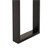 WOMO-DESIGN Mesa consola negra/natural, 115x40x77 cm, de acero y madera de mango