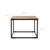 Side table solid mango wood with parquet pattern nature