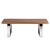 Konferencný stolík prírodný/strieborný 120x60 cm akáciové drevo s kovovým rámom WOMO-Design