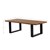 Tavolino WOMO-DESIGN naturale/nero, 120x60 cm, legno di acacia con struttura in metallo