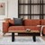 Sofabord natur/sort 120x60 cm akacietræ med metalstel WOMO-Design