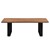 WOMO-DESIGN coffee table natural/black, 120x60 cm, acacia wood with metal frame