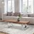 WOMO-DESIGN coffee table silver, 120x60 cm, acacia wood with metal frame