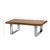 Tavolino WOMO-DESIGN argento, 120x60 cm, legno di acacia con struttura in metallo