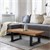 Sofabord sort 120x60 cm akacietræ med metalstel WOMO-Design