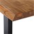 Table basse WOMO-DESIGN noire, 120x60 cm, bois d'acacia avec cadre métallique