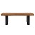 Table basse WOMO-DESIGN noire, 120x60 cm, bois d'acacia avec cadre métallique