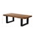 Konferencný stolík cierny 120x60 cm akáciové drevo s kovovým rámom WOMO-Design