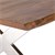 WOMO-DESIGN coffee table brown/silver, 110x70 cm, acacia wood with metal frame X-feet