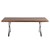 WOMO-DESIGN stolik kawowy brazowy/srebrny, 110x70 cm, drewno akacjowe z metalowa rama X-feet