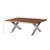 WOMO-DESIGN table basse marron/argent, 110x70 cm, bois d'acacia avec cadre en métal X-pieds