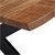 Table basse WOMO-DESIGN marron/noir, 110x70 cm, bois d'acacia avec cadre métallique X-pieds