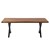 Mesa de café WOMO-DESIGN castanho/preto, 110x70 cm, madeira de acácia com moldura metálica pés X