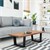 Sofabord natur/sort 110x70 cm akacietræ med metalstel WOMO-Design