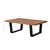 WOMO-DESIGN salontafel naturel/zwart, 110x70 cm, acaciahout met metalen onderstel