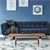 Sohvapöytä luonnollinen/hopea 110x70 cm akaasiapuu ja metallirunko WOMO-Design