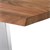 Mesa de café WOMO-DESIGN natural/prata, 110x70 cm, madeira de acácia com moldura metálica