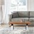 Sofabord natur/sølv 110x60 cm akacietræ med metalstel WOMO-Design