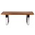 Tavolino WOMO-DESIGN naturale/argento, 110x60 cm, legno di acacia con struttura in metallo