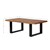 WOMO-DESIGN coffee table natural/black, 110x60 cm, acacia wood with metal frame