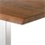 WOMO-DESIGN coffee table brown/silver, 110x60 cm, acacia wood with metal frame