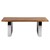 Sohvapöytä ruskea/hopea 110x60 cm akaasiapuu ja metallirunko WOMO-Design
