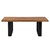 Tavolino WOMO-DESIGN marrone/nero, 110x60 cm, legno di acacia con struttura in metallo