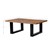 Sohvapöytä ruskea/musta 110x60 cm akaasiapuu ja metallirunko WOMO-Design