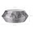 Kávéasztal Ø 73x285 cm ezüst kalapált alumínium ötvözetbol WOMO design